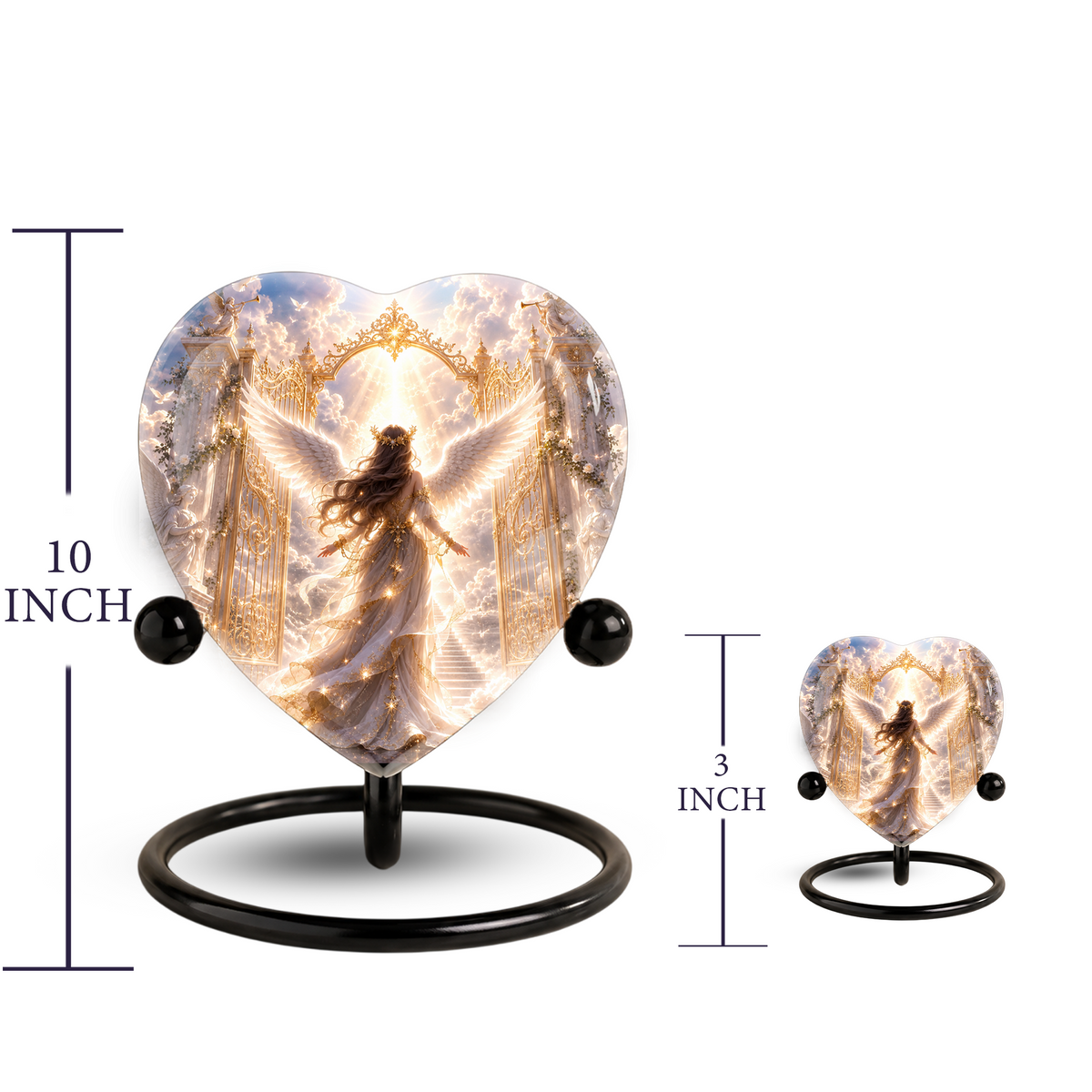Angel Wing Heaven Urn – Heavenly Angel Wings Cremation Urn, Peaceful Heaven Memorial Urn