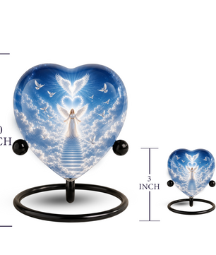Angel Heaven Urn for Mom – Angel Memorial Cremation Urn, Beautiful Urn for Mom’s Ashes