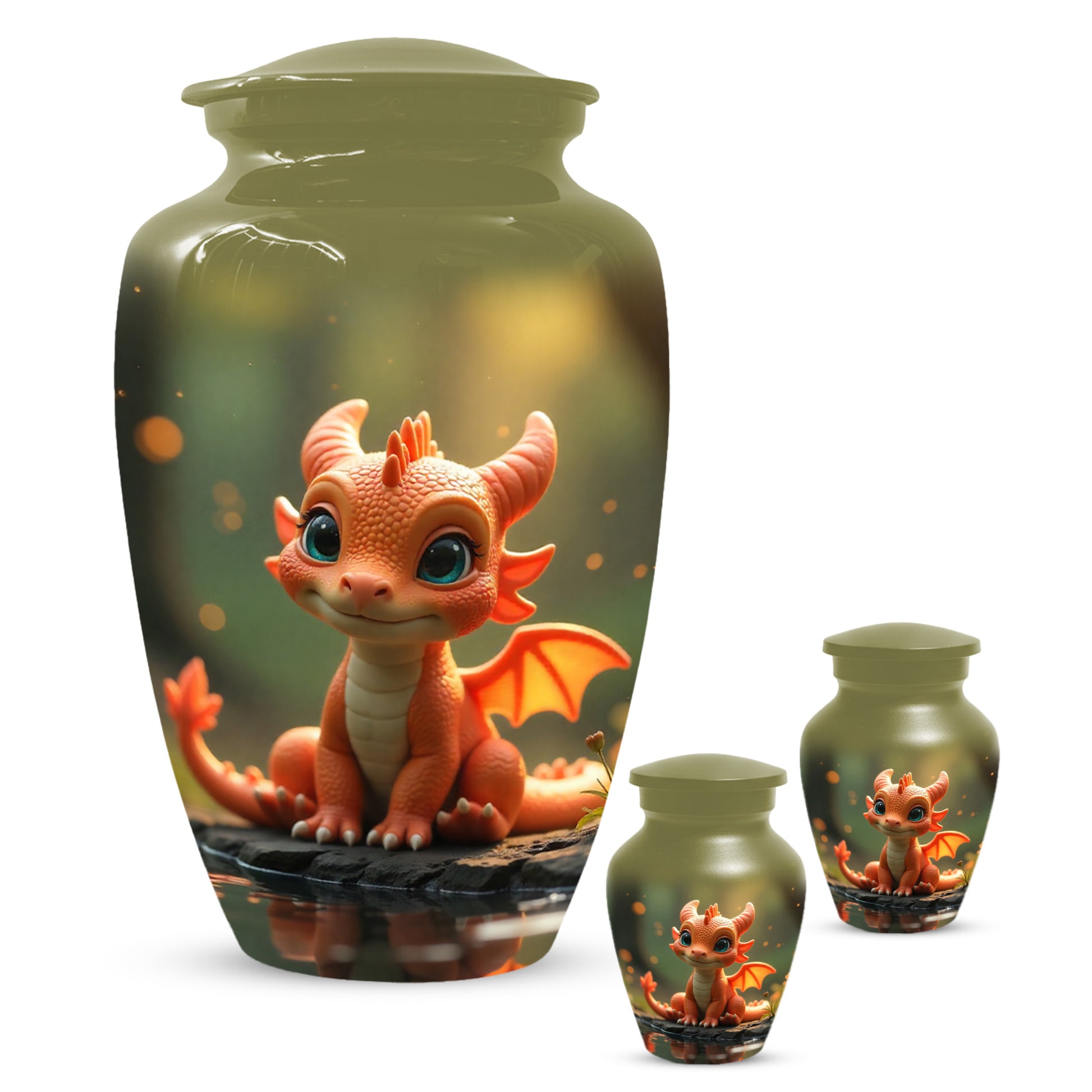 Baby Dragon Urn for Adult Ashes – Fantasy Dragon Cremation Urn | Memorial Urn