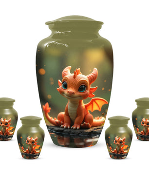 Baby Dragon Urn for Adult Ashes – Fantasy Dragon Cremation Urn | Memorial Urn