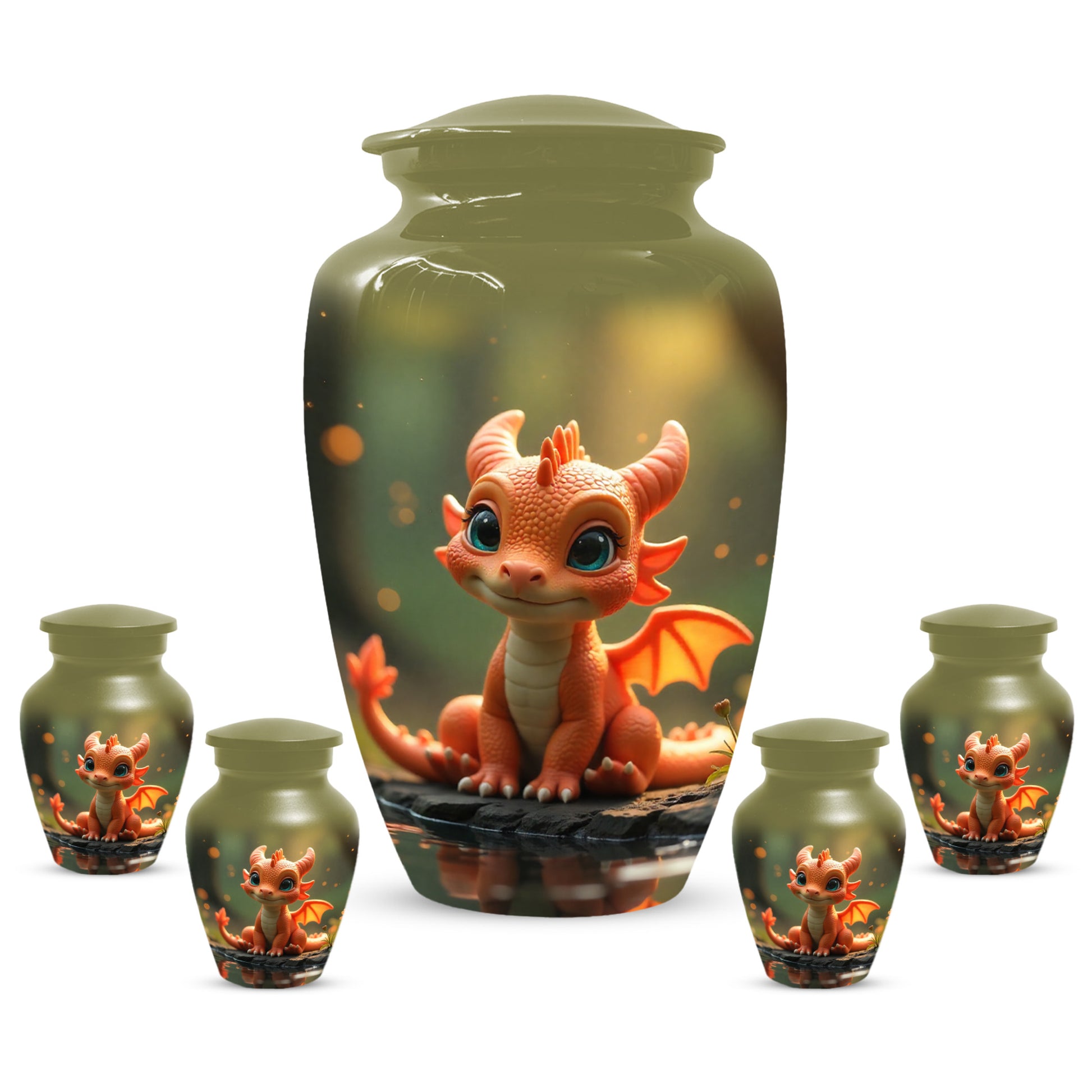 Baby Dragon Urn for Adult Ashes – Fantasy Dragon Cremation Urn | Memorial Urn