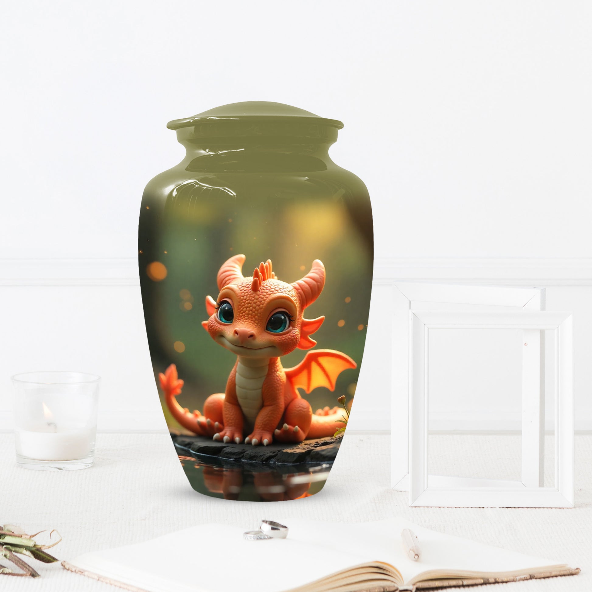 Baby Dragon Urn for Adult Ashes – Fantasy Dragon Cremation Urn | Memorial Urn