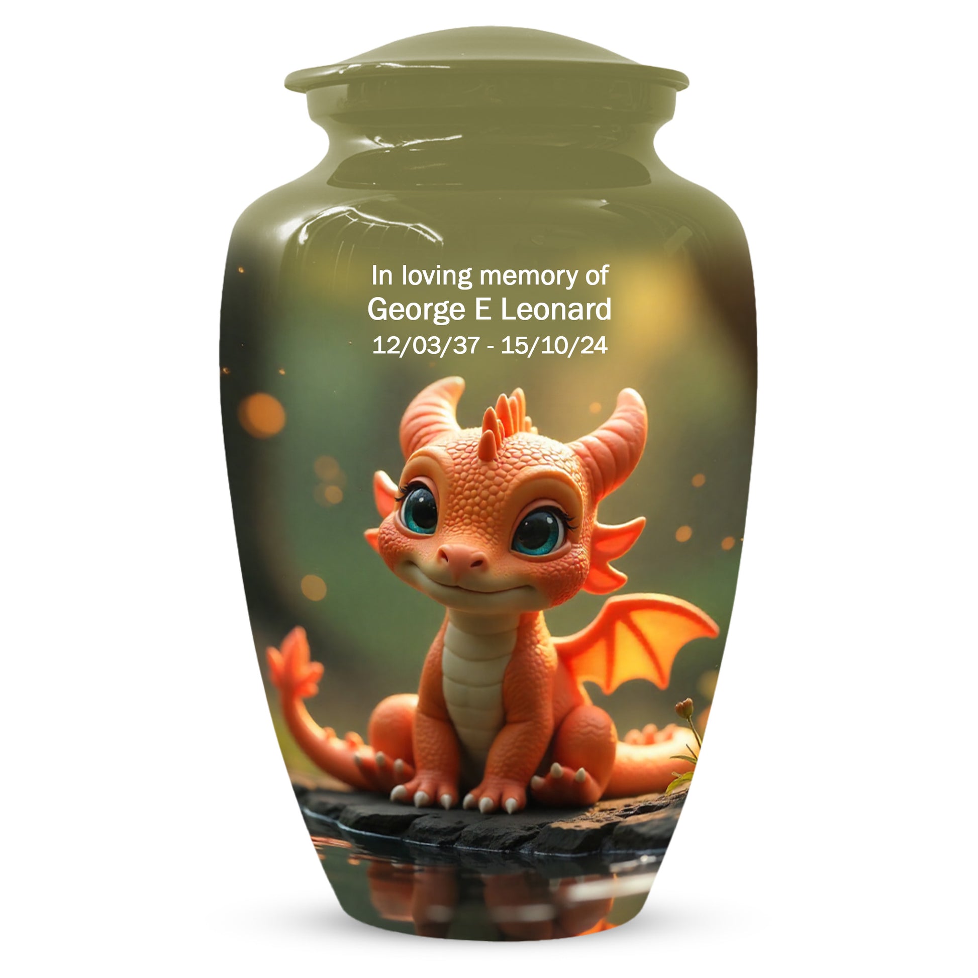 Baby Dragon Urn for Adult Ashes – Fantasy Dragon Cremation Urn | Memorial Urn