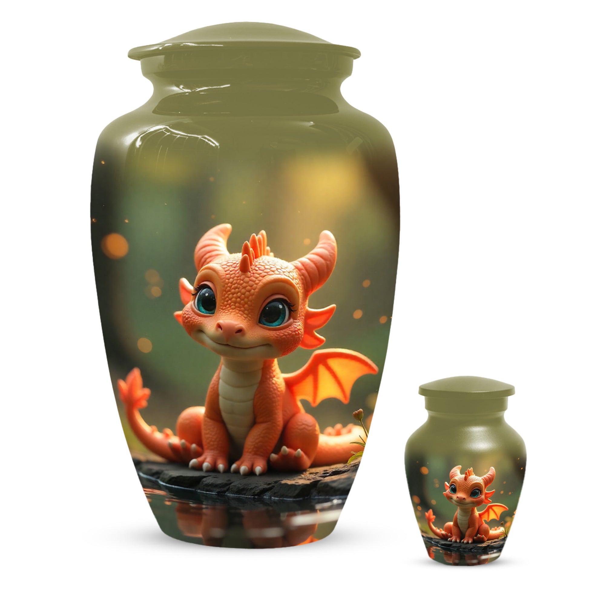 Baby Dragon Urn for Adult Ashes – Fantasy Dragon Cremation Urn | Memorial Urn