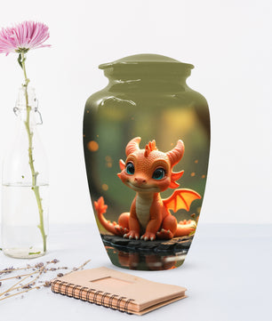 Baby Dragon Urn for Adult Ashes – Fantasy Dragon Cremation Urn | Memorial Urn