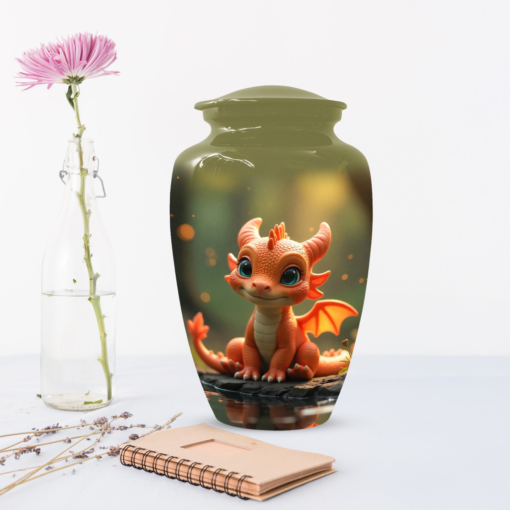 Baby Dragon Urn for Adult Ashes – Fantasy Dragon Cremation Urn | Memorial Urn