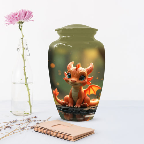 Baby Dragon Urn for Adult Ashes – Fantasy Dragon Cremation Urn | Memorial Urn