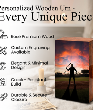 Baseball Urn For Human Ashes – Memorial Keepsake Urns for Male