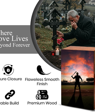 Baseball Urn For Human Ashes – Memorial Keepsake Urns for Male
