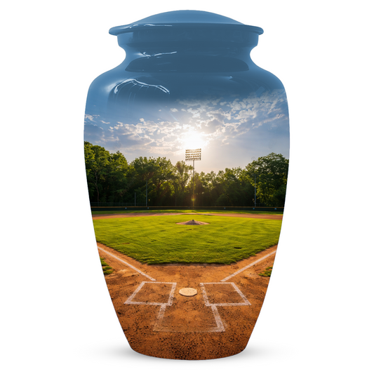Baseball Field Urn for Ashes, Custom Baseball Cremation Urn