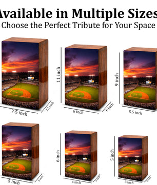 Personalized Baseball Stadium Urn – Baseball Memorial Urns for Human Ashes