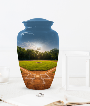 Baseball Field Urn for Ashes, Custom Baseball Cremation Urn