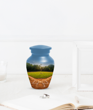 Baseball Field Urn for Ashes, Custom Baseball Cremation Urn