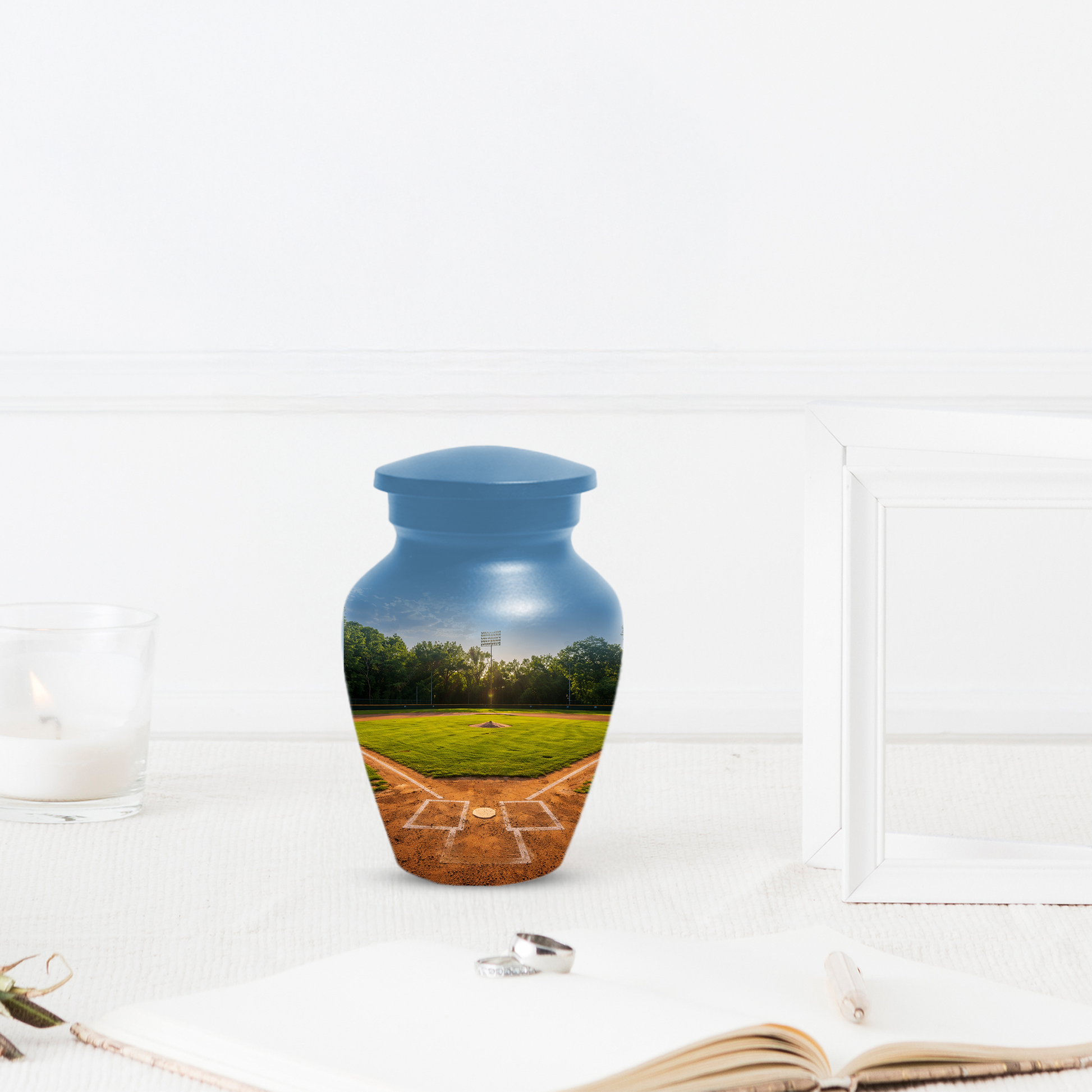 Baseball Field Urn for Ashes, Custom Baseball Cremation Urn