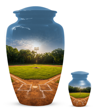 Baseball Field Urn for Ashes, Custom Baseball Cremation Urn