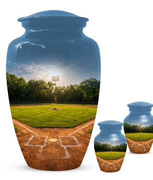 Baseball Field Urn for Ashes, Custom Baseball Cremation Urn
