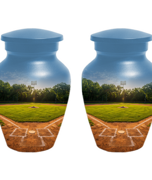 Baseball Field Urn for Ashes, Custom Baseball Cremation Urn