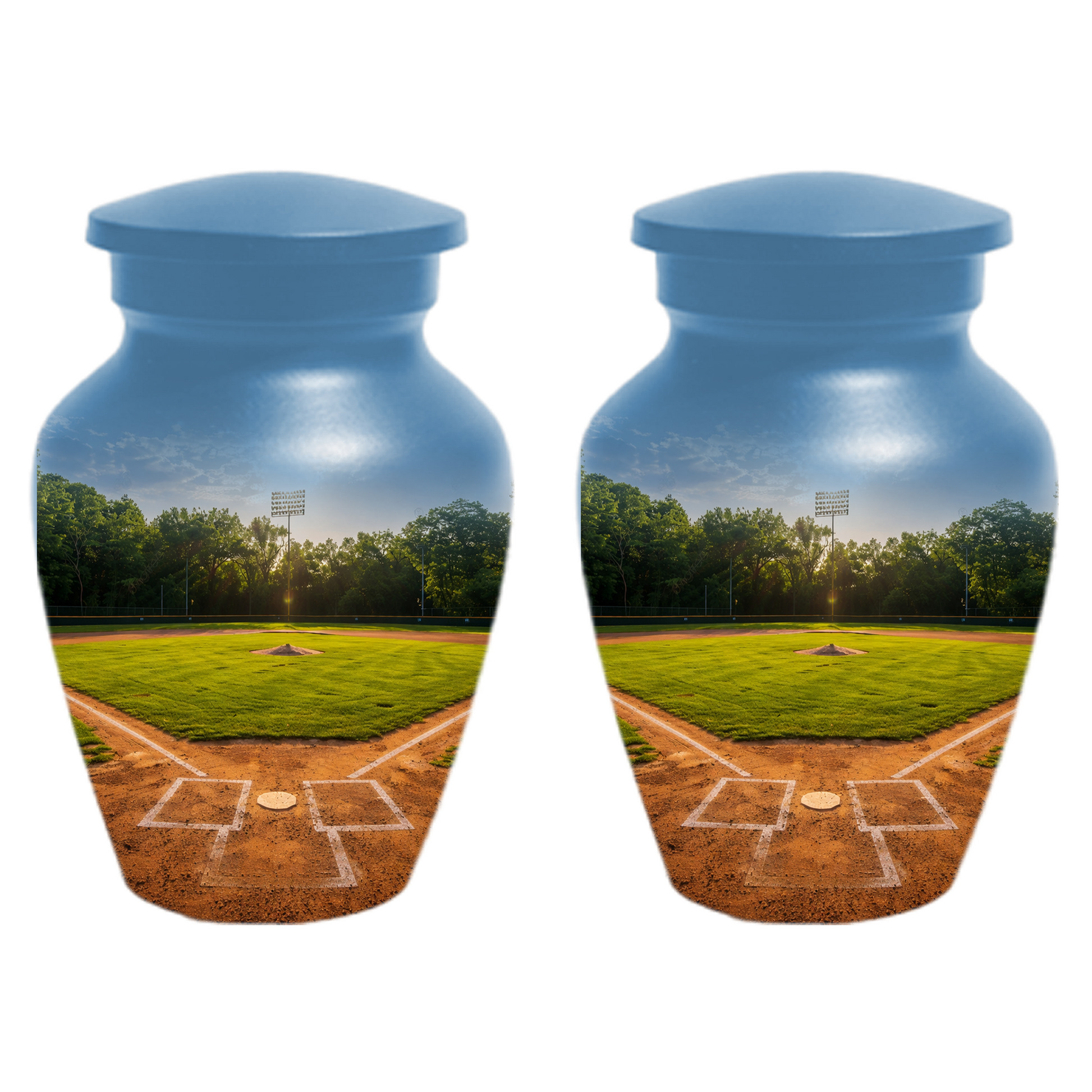 Baseball Field Urn for Ashes, Custom Baseball Cremation Urn