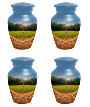 Baseball Field Urn for Ashes, Custom Baseball Cremation Urn