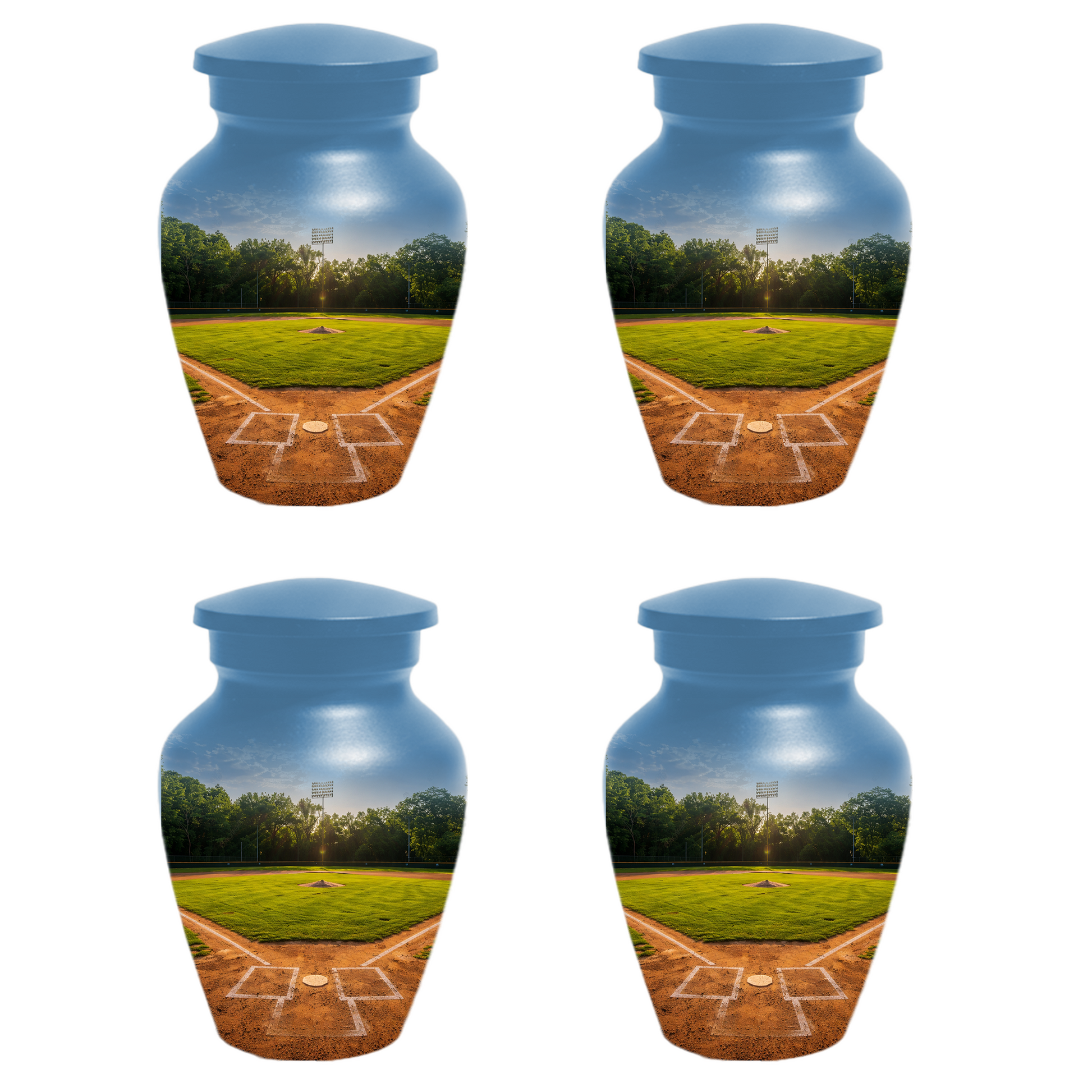 Baseball Field Urn for Ashes, Custom Baseball Cremation Urn