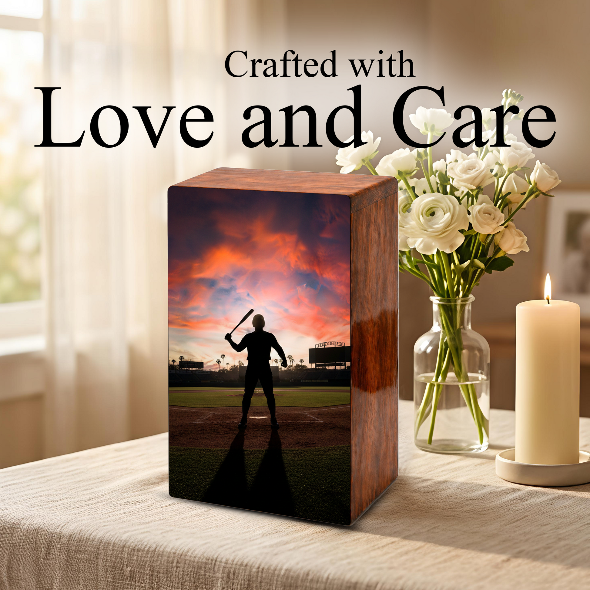 Baseball Urn For Human Ashes – Memorial Keepsake Urns for Male