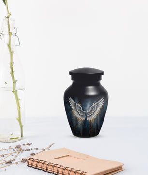 Gold Angel Wing Urn for Adult Ashes | Elegant Adult Cremation Urn & Memorial