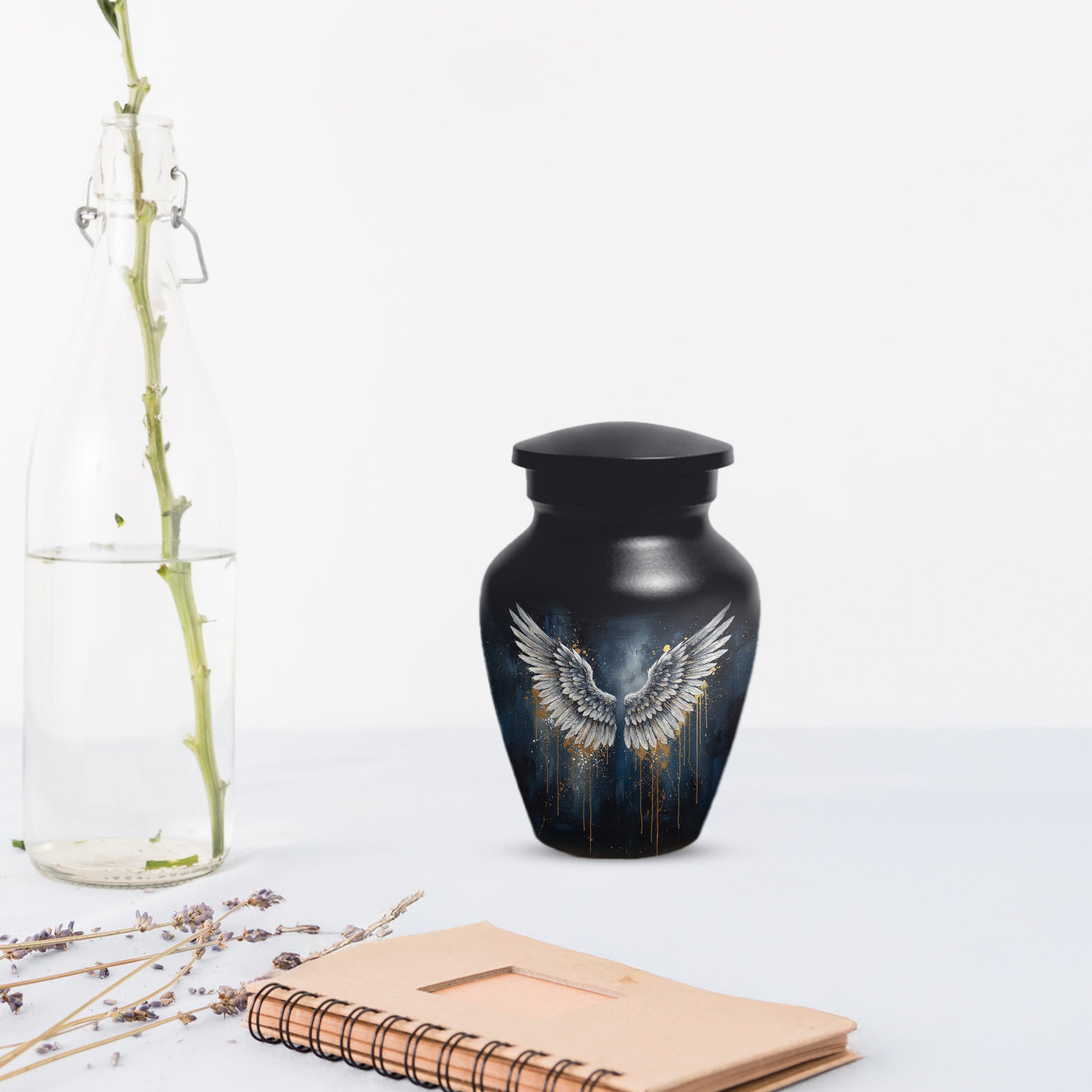 Gold Angel Wing Urn for Adult Ashes | Elegant Adult Cremation Urn & Memorial
