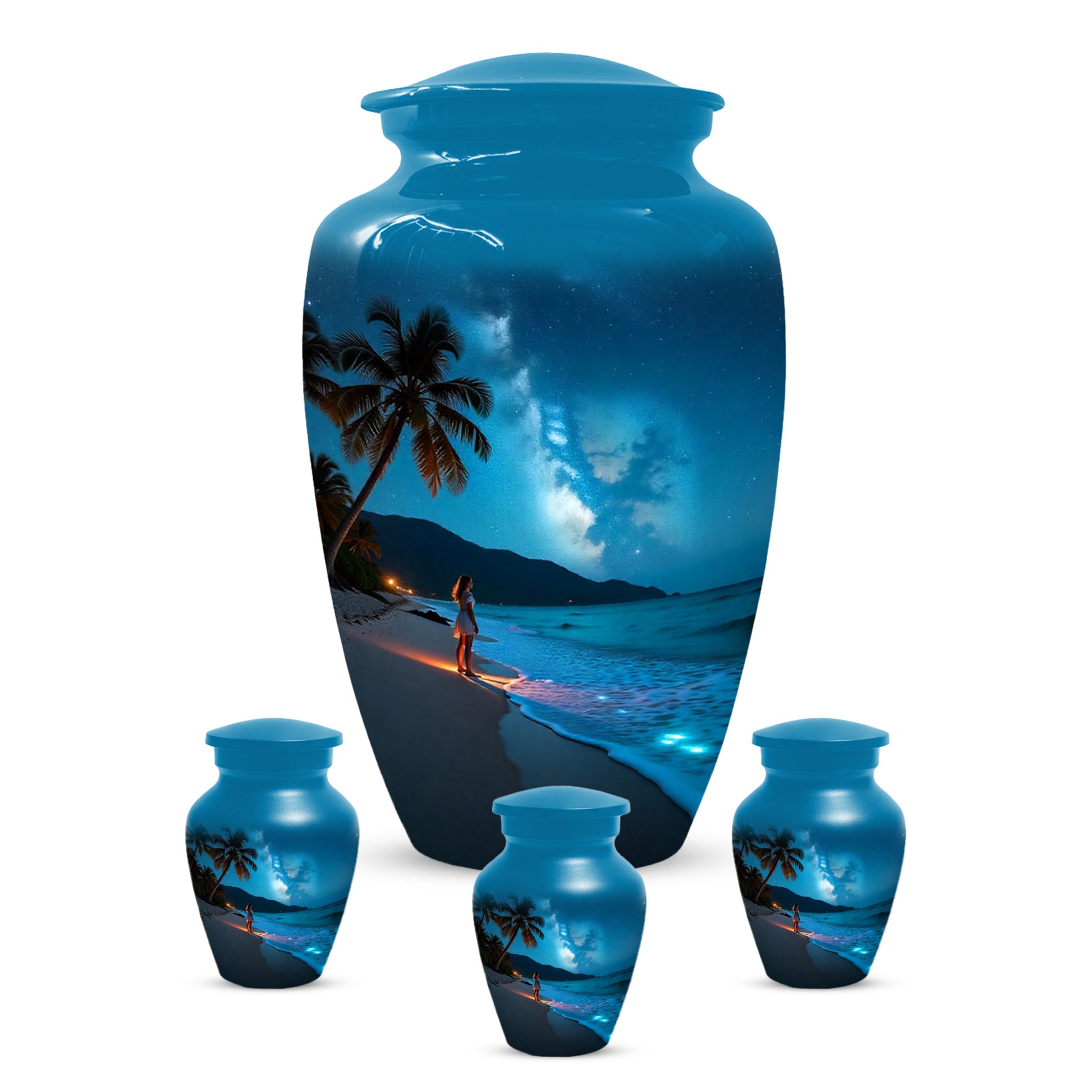 Tropical Beach Urn for Mom – Personalized Urn for Mom| Beautiful Cremation Urns for Women