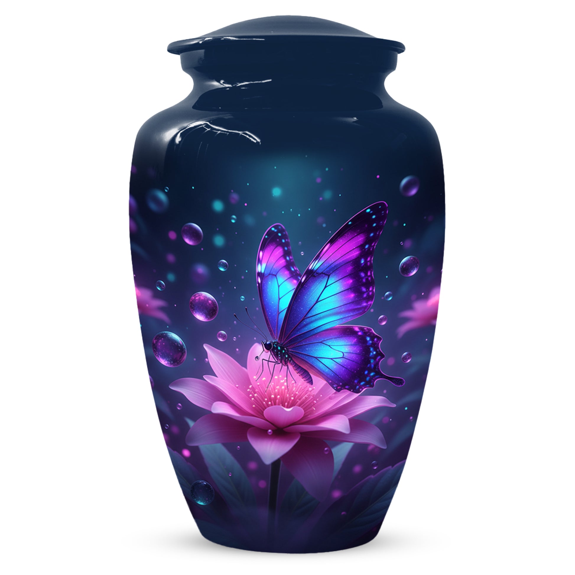 Blue and Pink Butterfly Urn for Human Ashes | Beautiful Butterfly Adult Cremation Urn