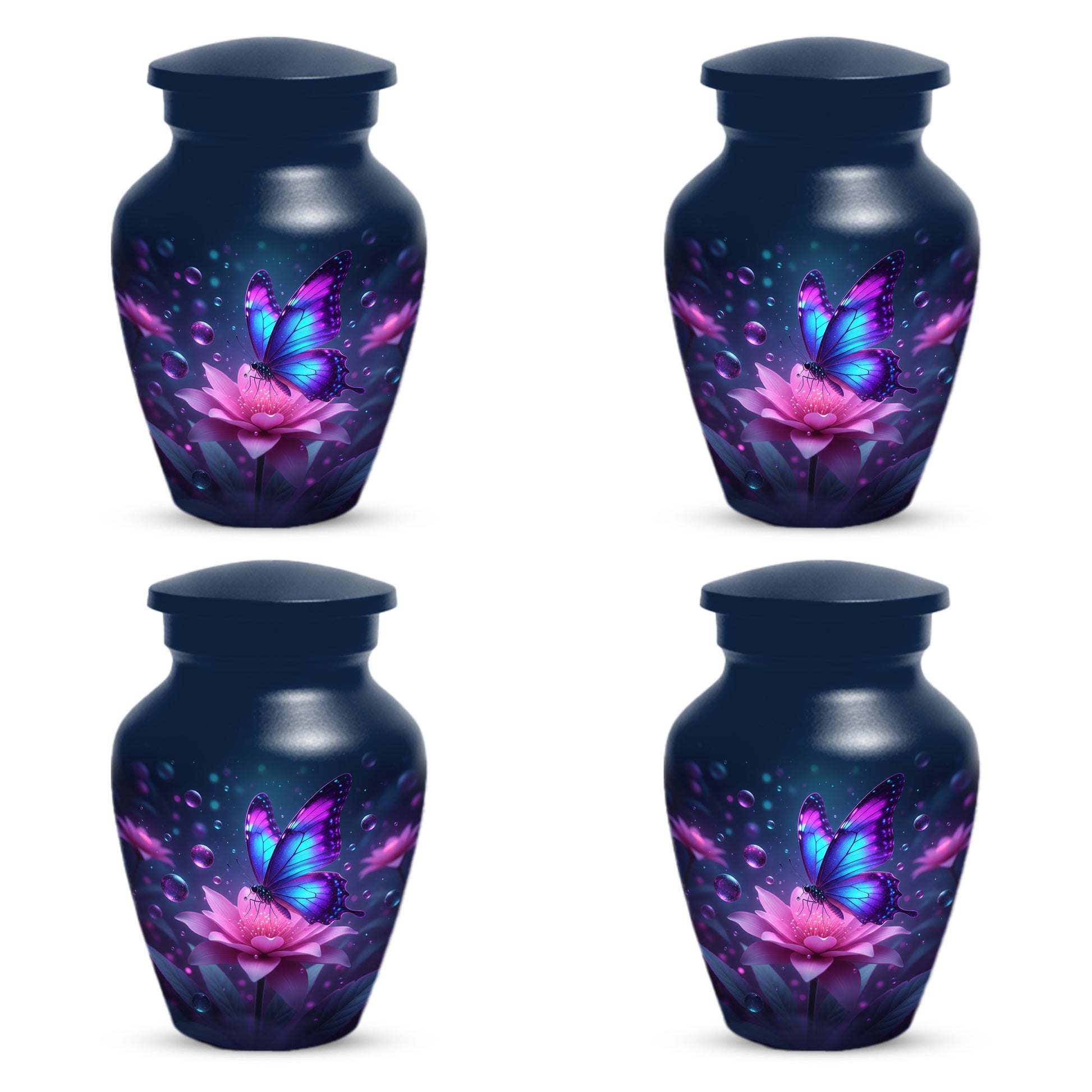 Blue and Pink Butterfly Urn for Human Ashes | Beautiful Butterfly Adult Cremation Urn