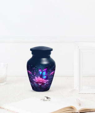 Blue and Pink Butterfly Urn for Human Ashes | Beautiful Butterfly Adult Cremation Urn