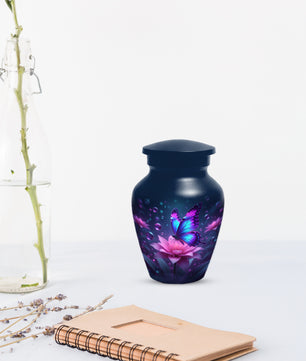 Blue and Pink Butterfly Urn for Human Ashes | Beautiful Butterfly Adult Cremation Urn
