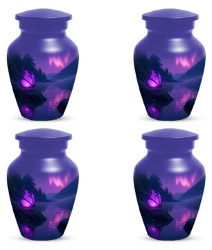 Purple Butterfly Purple Urn for Human Ashes | Elegant Purple Butterfly Cremation Urn for Adult Ashes