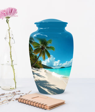 Beach Urn for Mom – Memorial Large Urn for Mom, Beautiful Urns for Women