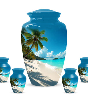 Beach Urn for Mom – Memorial Large Urn for Mom, Beautiful Urns for Women