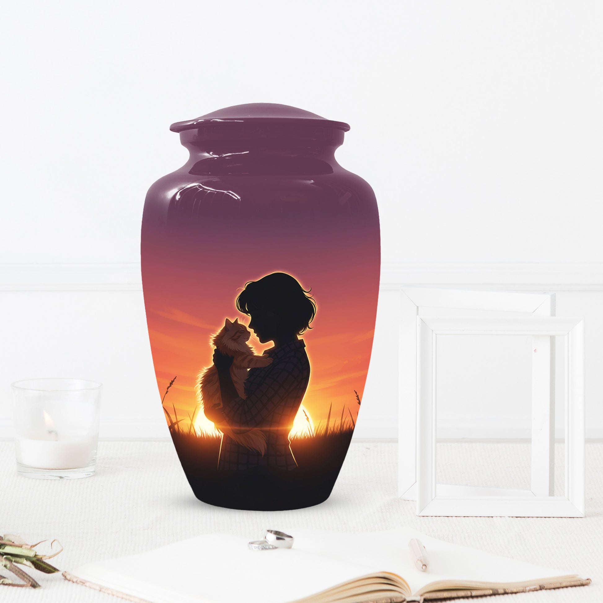 Cat Urn for Mom & Women | Beautiful Cat Cremation Urn for Female Ashes