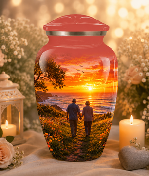 Extra Large Cremation Urn For Couples Ashes - Custom Companion Urns For Mom and Dad