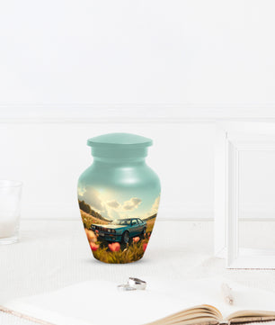 Classic Car Keepsake Urn for Dad | Small Car Memorial Urn for Male Ashes