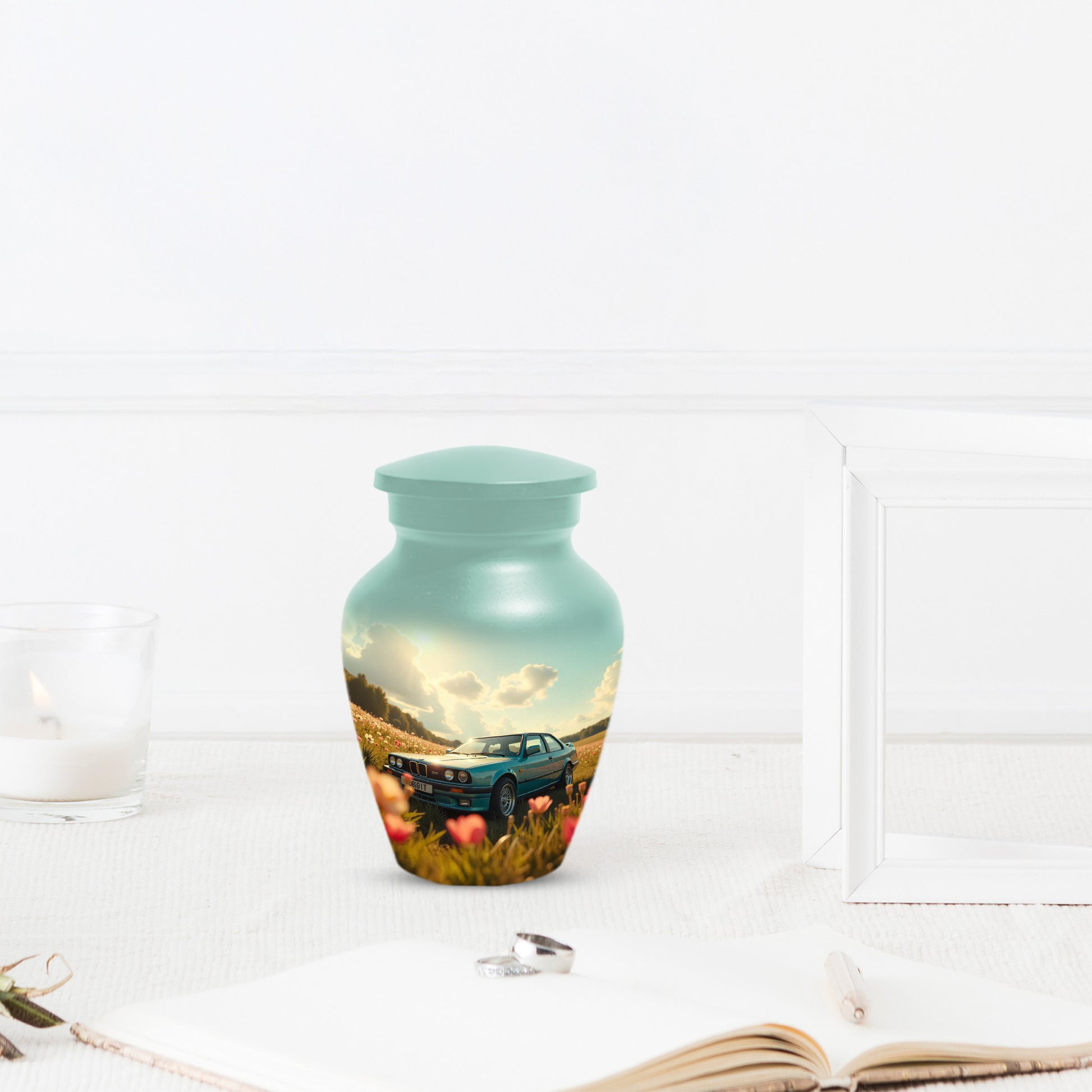 Classic Car Keepsake Urn for Dad | Small Car Memorial Urn for Male Ashes