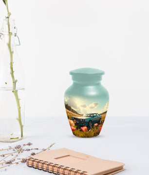 Classic Car Keepsake Urn for Dad | Small Car Memorial Urn for Male Ashes
