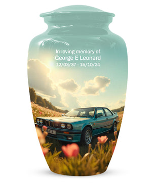 Classic Car Keepsake Urn for Dad | Small Car Memorial Urn for Male Ashes