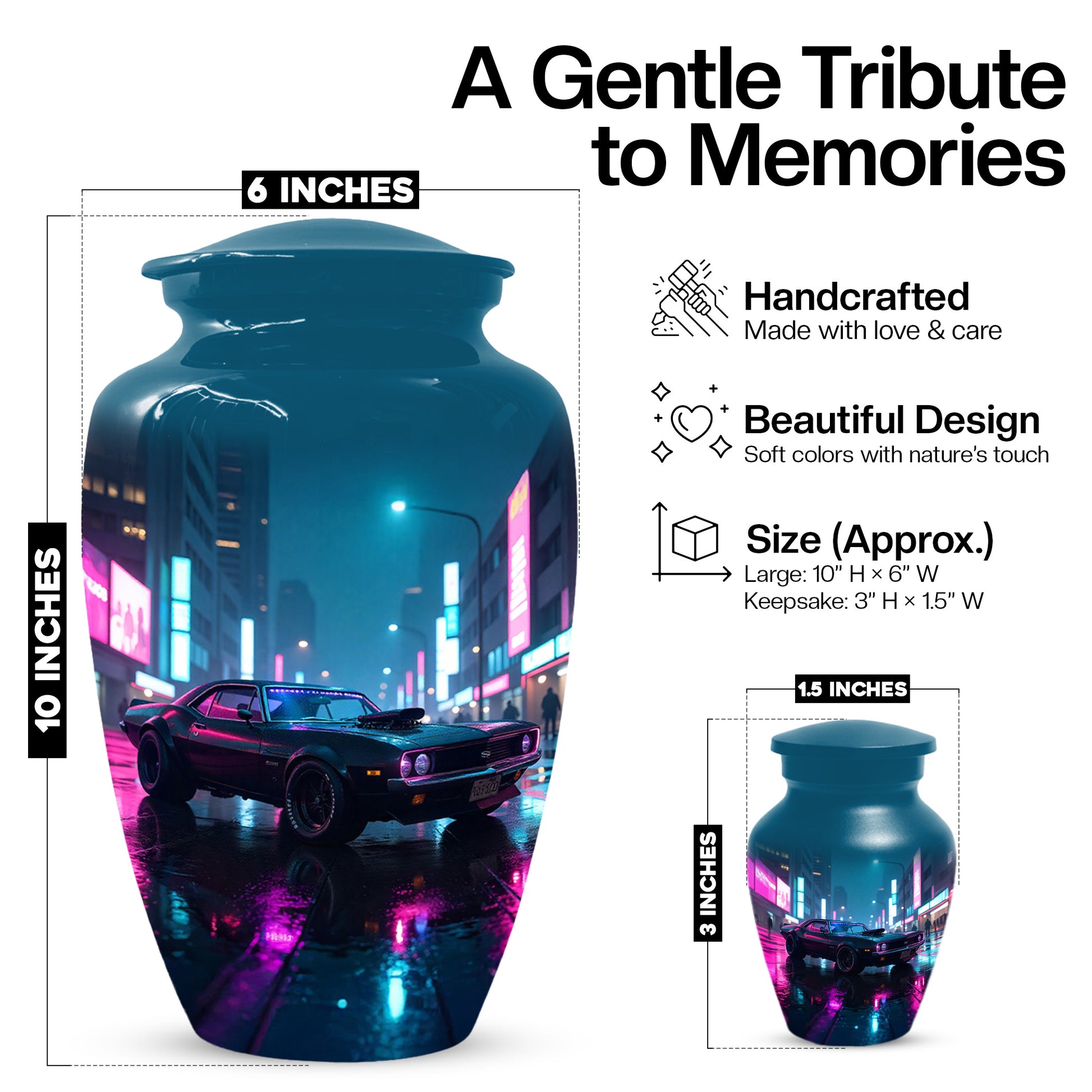 Classic Muscle Car Urn for Adult Ashes | Automotive Adult Cremation Urn