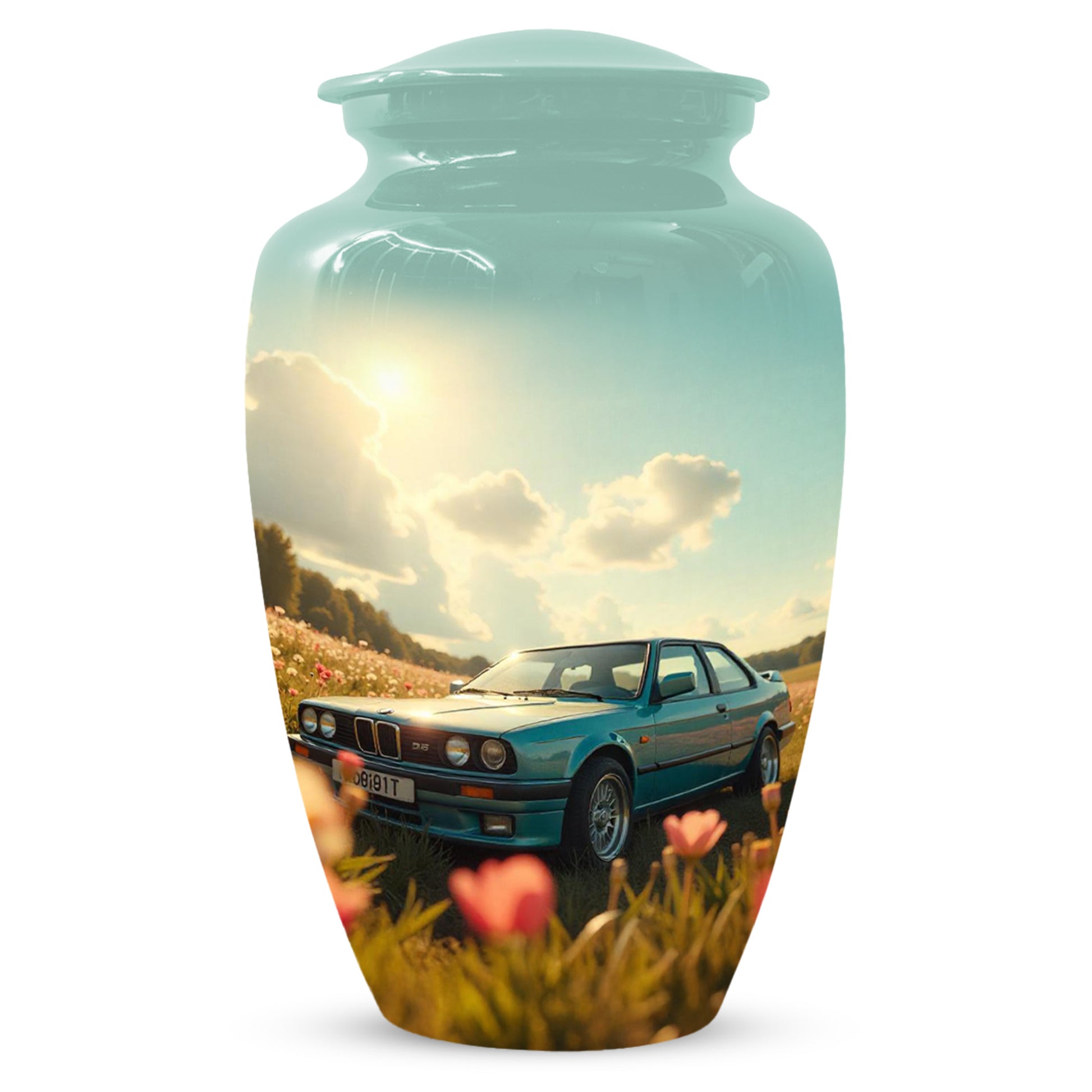 Classic Car Keepsake Urn for Dad | Small Car Memorial Urn for Male Ashes