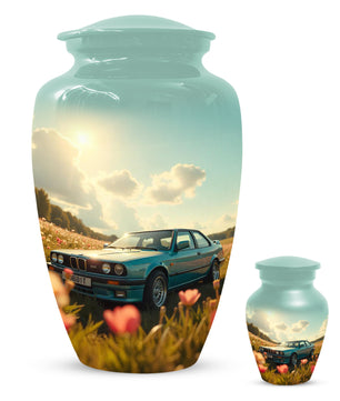 Classic Car Keepsake Urn for Dad | Small Car Memorial Urn for Male Ashes