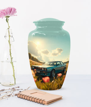 Classic Car Keepsake Urn for Dad | Small Car Memorial Urn for Male Ashes