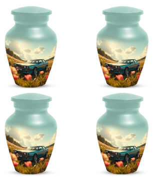 Classic Car Keepsake Urn for Dad | Small Car Memorial Urn for Male Ashes