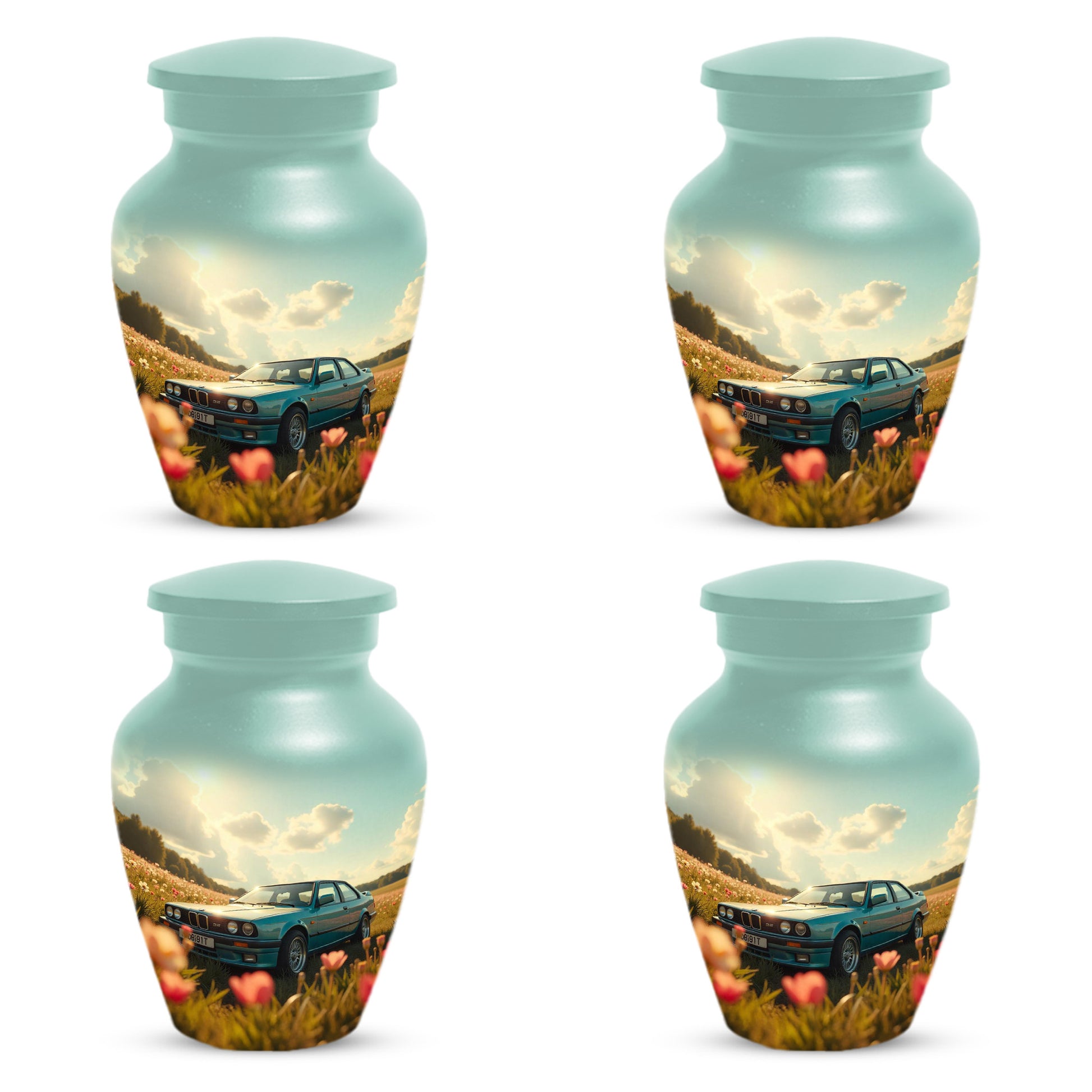 Classic Car Keepsake Urn for Dad | Small Car Memorial Urn for Male Ashes