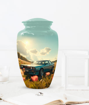 Classic Car Keepsake Urn for Dad | Small Car Memorial Urn for Male Ashes