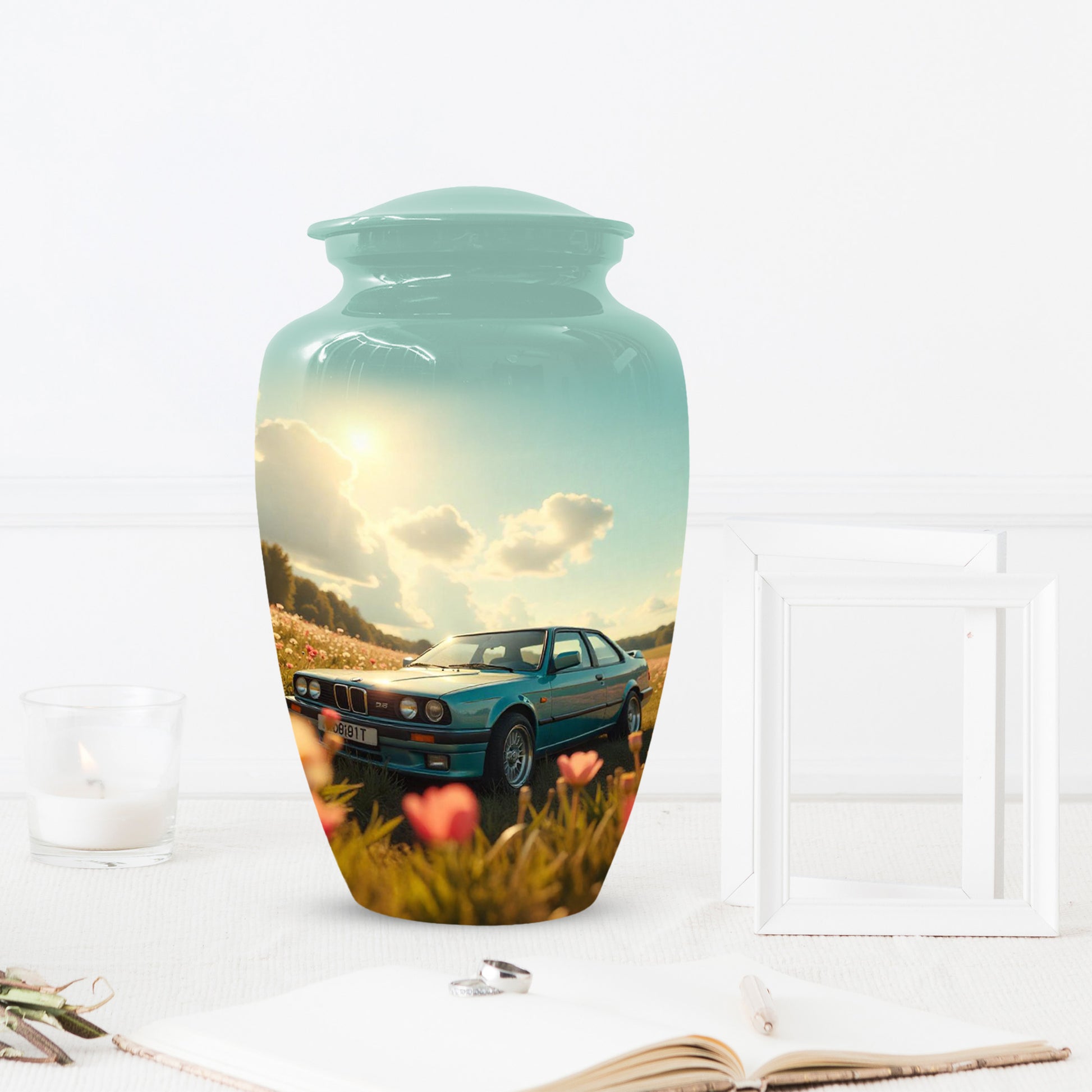 Classic Car Keepsake Urn for Dad | Small Car Memorial Urn for Male Ashes