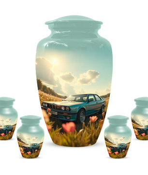Classic Car Keepsake Urn for Dad | Small Car Memorial Urn for Male Ashes